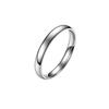 Japanese Korean 3mm Round Arc Stainless Steel Couple Ring - European American Style Titanium Jewelry