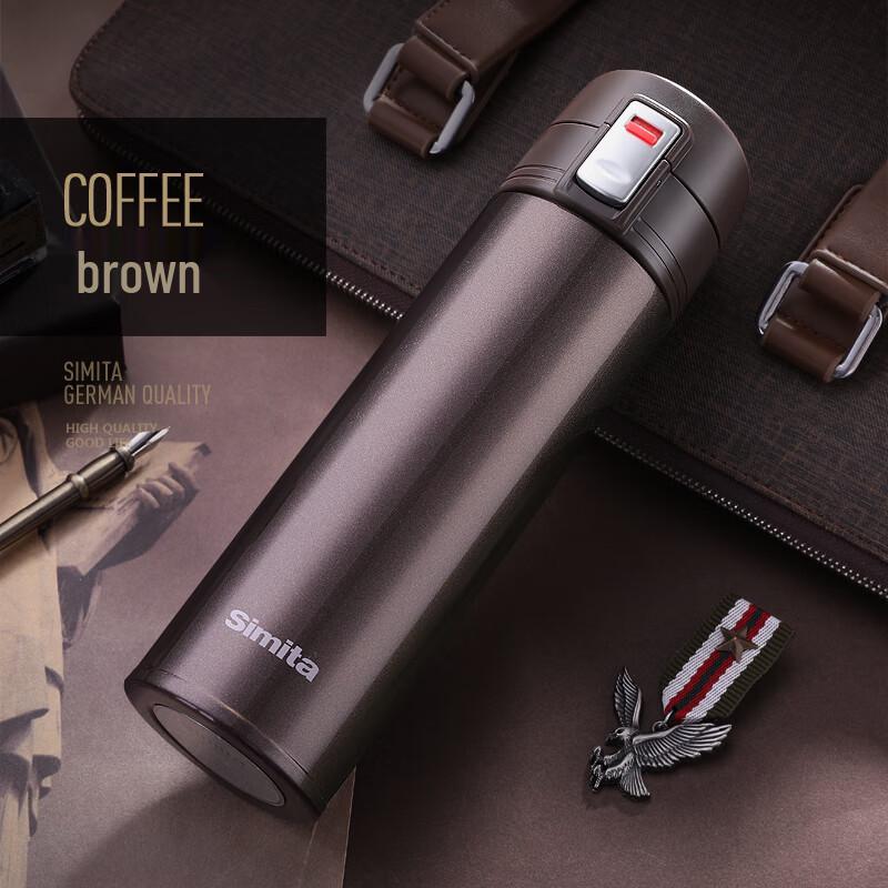 Simita 316 Stainless Steel Insulated Mug with Pop-Up Lid