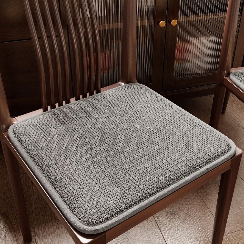 Memory Foam Chair Cushion Thick 1.5cm Chair Mat Comfortable Linen Fabric Seat Pad Dining Chair