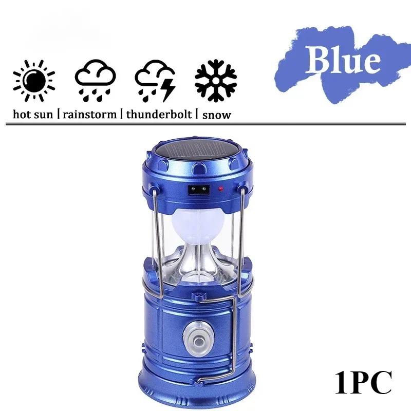 Solar Camping Light Lamp Portable Lantern USB Rechargeable LED Flashlight Waterproof Torch Power Bank For Outdoor Fishing Hiking