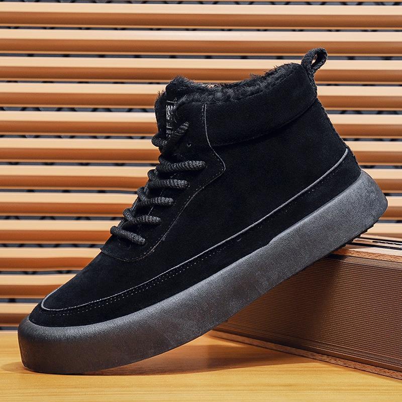 Winter new high-top velvet thickened men's snow boots casual warm cotton shoes fashion trend men's shoes