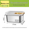 304 Stainless Steel Food Storage Box with Buckle Lid