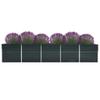 vidaXL Garten-Hochbeet Verzinkter Stahl 400x80x77 cm Anthrazit