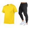 Men's Fashion Short Sleeved Long Pants Set Teenagers' Running Outdoor Sports Two-piece