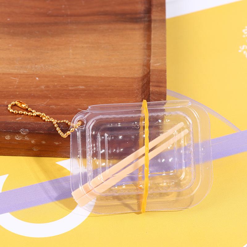 2Pcs 1:12 Dollhouse Disposable Fast Food Box + Chopsticks For Doll House Decor