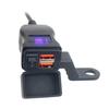 Double  USB Motorcycle Phone Charger 6.8A Fast Charging with Voltmeter Waterproof Motorcycle USB Charger Simple Installs