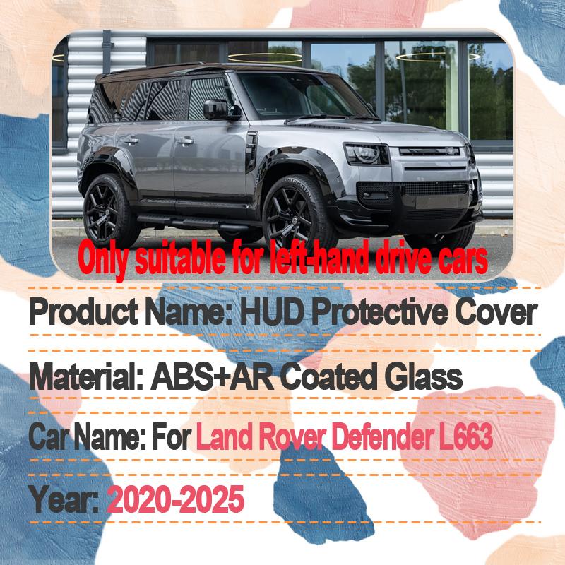 For Land Rover Defender L663 2024 2025 Car HUD Head Display Protective Covers Non Reflective HUD Protection