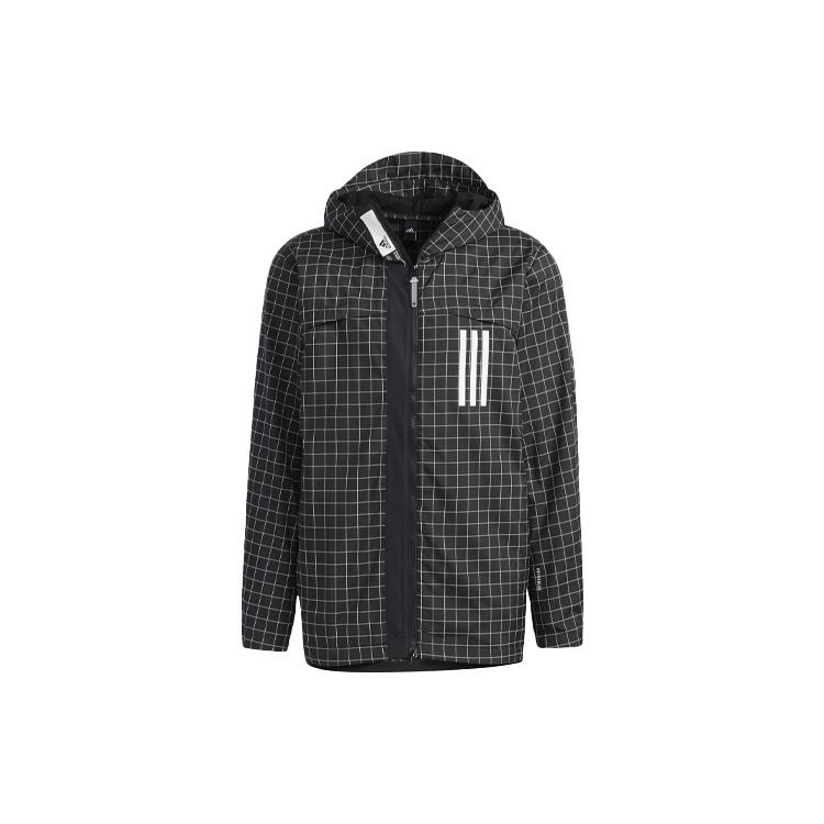 adidas WND Sports Windproof Hooded Jacket Black Men s GL8684 M