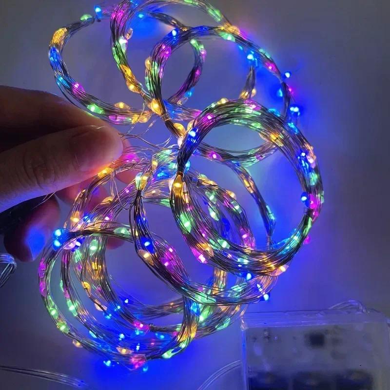 3M 6M Christmas Lights Curtains for Windows Led Fairy Year Light Room String Battery Powered Garland Waterfalls Decorations