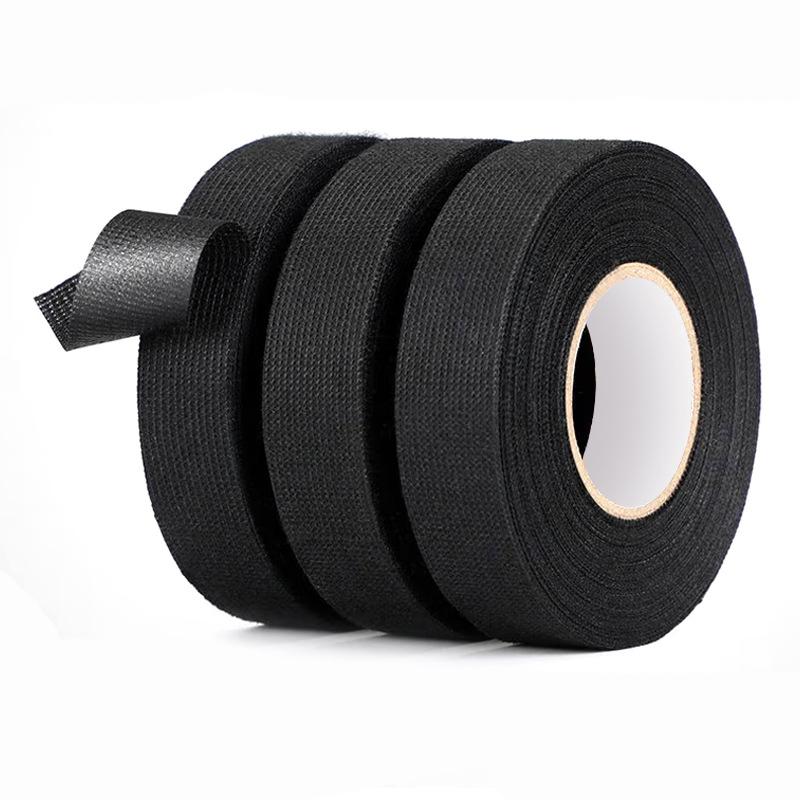 15M Heat-resistant Flame Retardant Tape Electrical Insulation Adhesive Cloth Tape Car Wire Tape Automotive Cable Harness Fabric Wrap