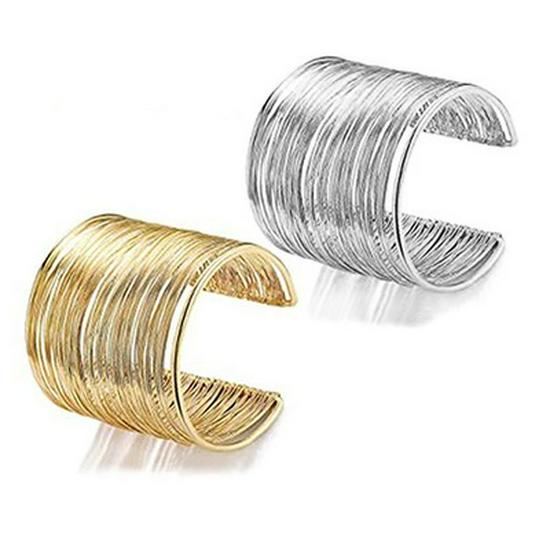 Multi-color Retro Hollow Metal Open Bracelet - European & American Style