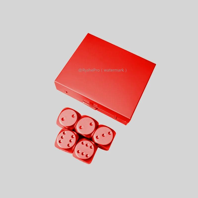 5 in1 Metal Dices with Precision Aluminum Alloy for Poker Party Game Rounded Corners Dice Set Toy Portable Dice Boyfriend Gift