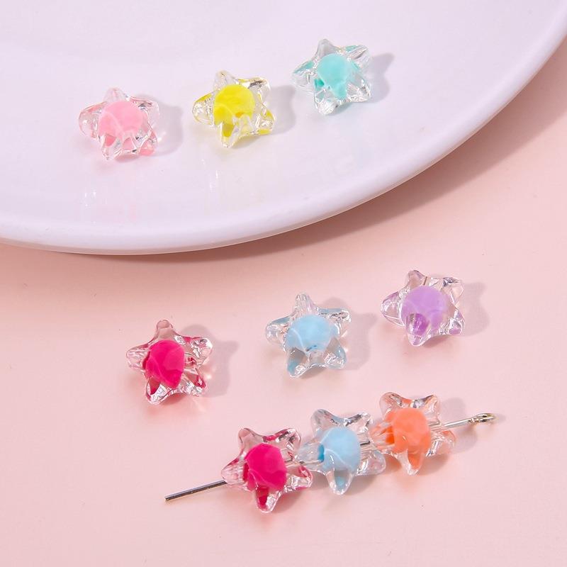 Acryl Pentagramm Blumenperlen für handgefertigten DIY Schmuck - Halsketten- & Ohrringzubehör