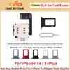 Dual SIM Card Reader Flex Cable For iPhone 14 14Plus Double SIM Card Tray Slot Holder Adapter Connector Repair Black White Blue
