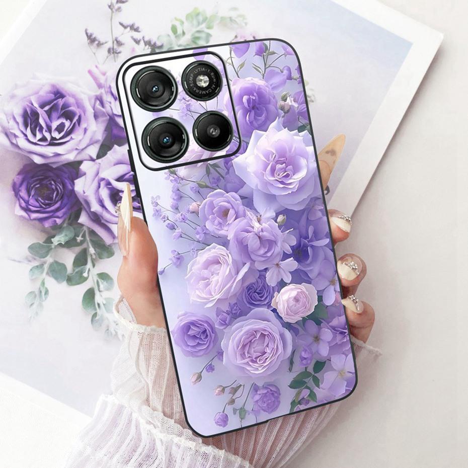 Modne etui na telefon z literami dla Motorola Moto G77 G67 Tylna osłona dla MOTO G67 G77 5G Miękkie czarne silikonowe etui
