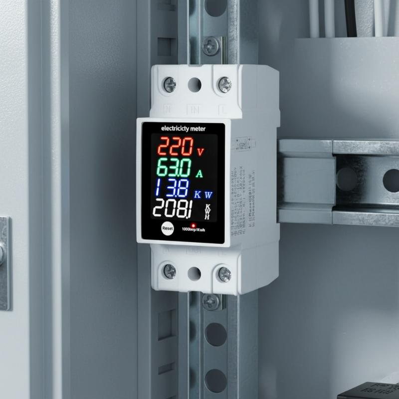 Din Rail Mounted Electricity Meter ZS6035VAKW Digital Power Monitor AC30400V for Home Office Accurate Usage Tracking