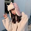Women Warm Earmuffs Thicken Ear-flapped Hat Winter Cashmere Plush Cotton Hat Cat Ears Cap 2022 Winter Russian Bomber Hat