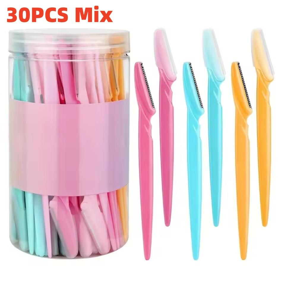 5/10/30/40pcsbrow Razor and Face Razor for Women And Men, Eyebrow Hair Trimmer And Shaver with Protective Cover,Safe