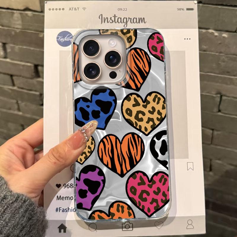 Pink Cherry Bow Leopard Girls Women Phone Case For Apple iphone 16pro 15 16 14 13 Pro Max 16e 12 11 7 8 Plus XR SE Fundas Cover