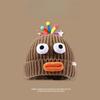 Hat Girl Ugly Cute Funny Cartoon Sausage Mouth Wool Hat Winter Warm Cute Big Head Knit Ear Protection Hat Trend