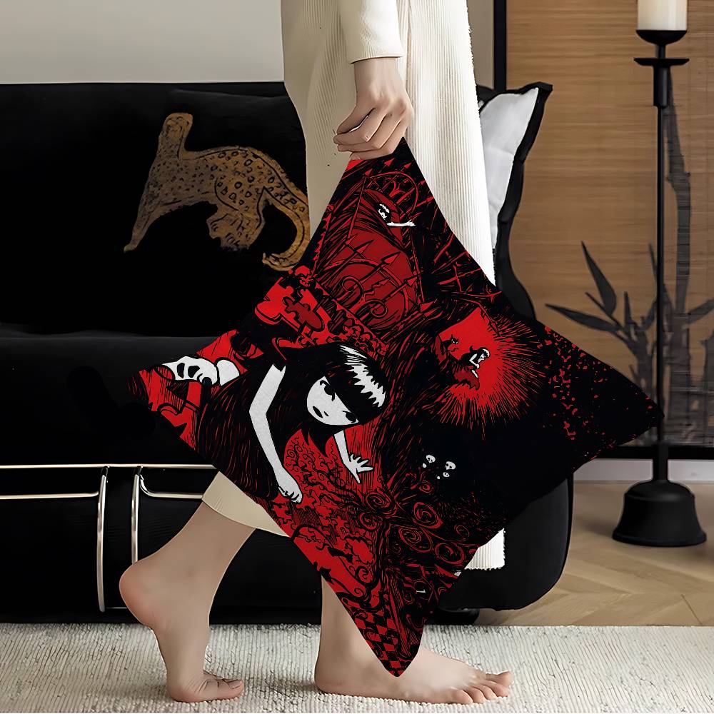 Comics Emily The Strange Classic Vintage Cushion Cover Decorative Pillow Sofa Home Decor Case Pillow Cases
