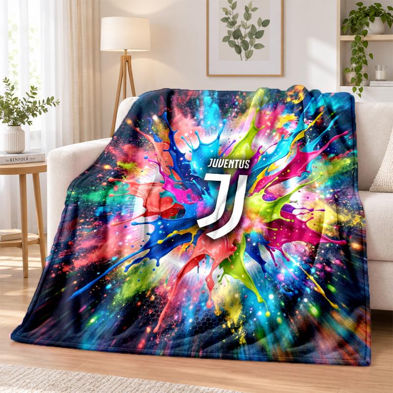 Juventus FC Printed Flannel Blanket Warm Comfort Bed Throw For Indoor Home Decoration