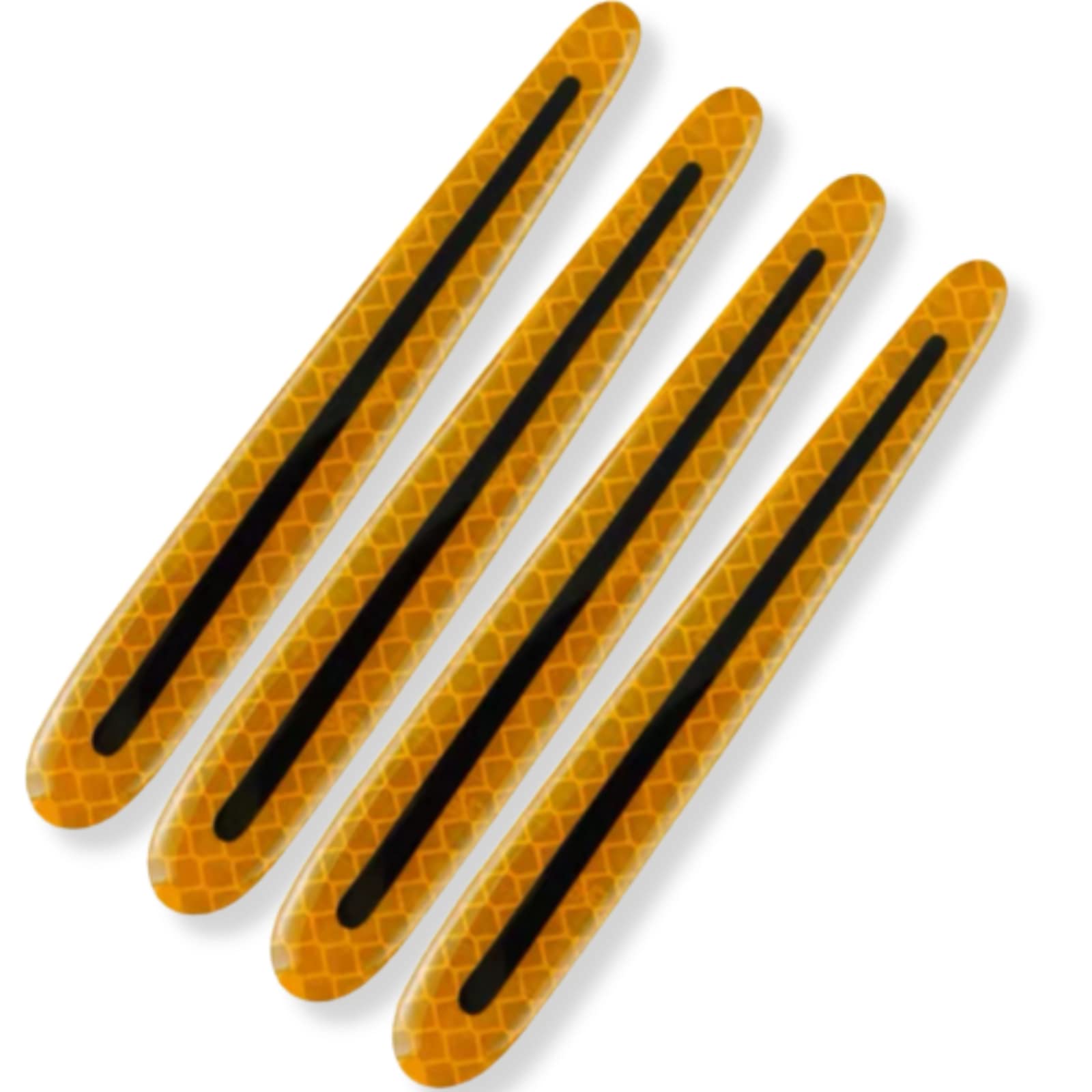 

MUAH! Car Door Guard, Set of 4, Side Door Bumper, Protective Guard, Luminous, Reflective, жёлтый