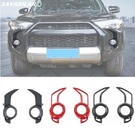 Front Fog Light Lamp Decor Cover Trim For 4Runner SR5/TRD Pro 2014+ Accessories