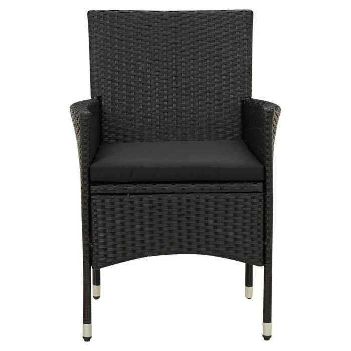 Maison Exclusive - Salon de jardin 7 pcs avec coussins résine tressée noir