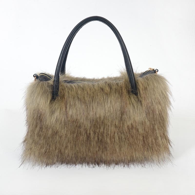 2025 Fall/Winter Women's Plush Faux Fur Crossbody Shoulder Bag