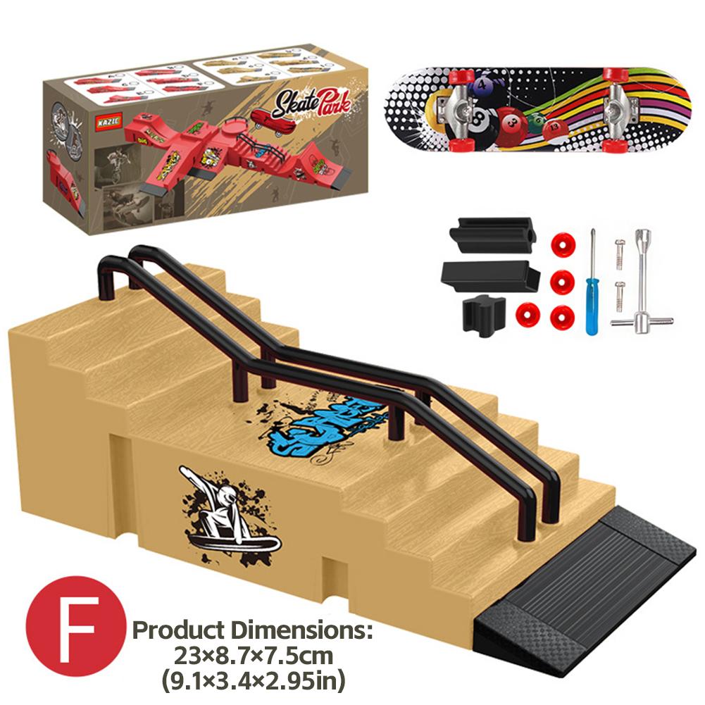 Finger Skateboard Skate Park Set Obstacle Course Professional Fingerboard Realistic Simulation Portable Practice Set