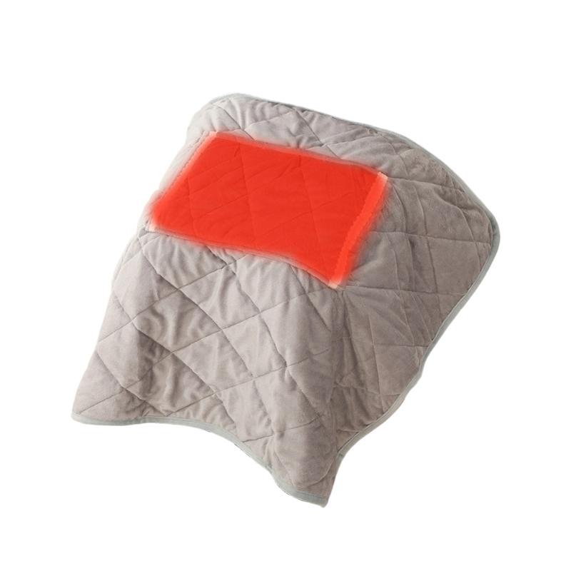 USB Electric Heated Throw Blanket with Hand Warmer Pocket Portable Safe Warming Up For Family Use Indoor Outdoor