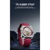 High-End Herrenuhr Skelett Mechanische Uhr Luxus Quadratisch Edelstahlarmband Automatisch Selbstaufziehend Wasserdicht Lumin