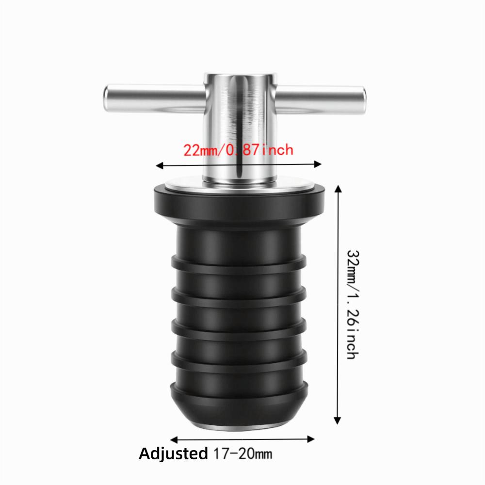 T-Shape Handle T-Shape Drain Plug 3/4Inch Marine Drain Plug Rubber Drain Plug  Marine Repair