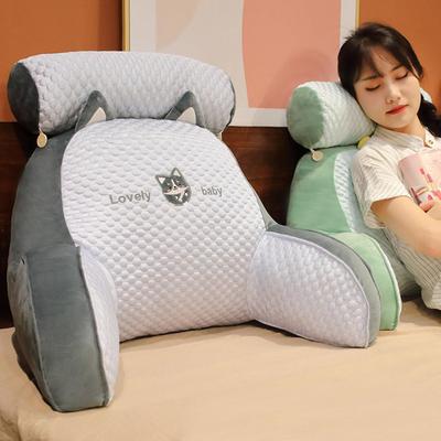 Rückenlehnenkissen Lesekissen für das Bett Rückenpolster Ruhekissen mit abnehmbarer Nackenstütze & Armlehnen zum Lesen im Bett
