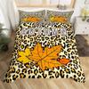 Happy Thanksgiving Duvet Cover Fall Maple Leaf Bedding Set Microfiber Gnome Gold Pumpkin Farm Harvest Comforter Cover King Size