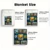 Fish Fantasies 2D Flat Pattern Flannel Blanket, High quality All Seasons, Home Decor, Warmth and Comfort, Perfect for Christmas Gifts.