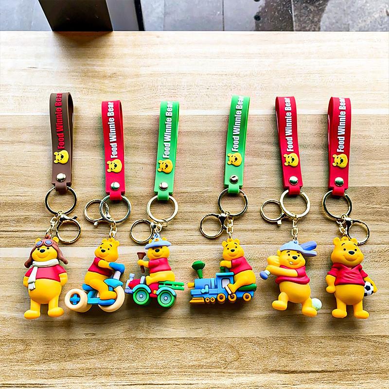Cute Winnie The Pooh Keychain Adorable Cartoon Pvc Bag Charm Perfect Gift Idea