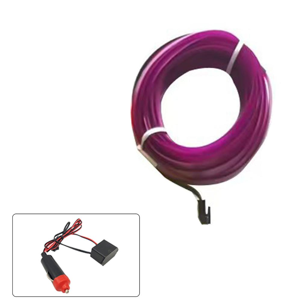 USB Car Interior Strips Lights Multicolor LED Fiber  Lighting set Simple Installation for Dashboard & Console