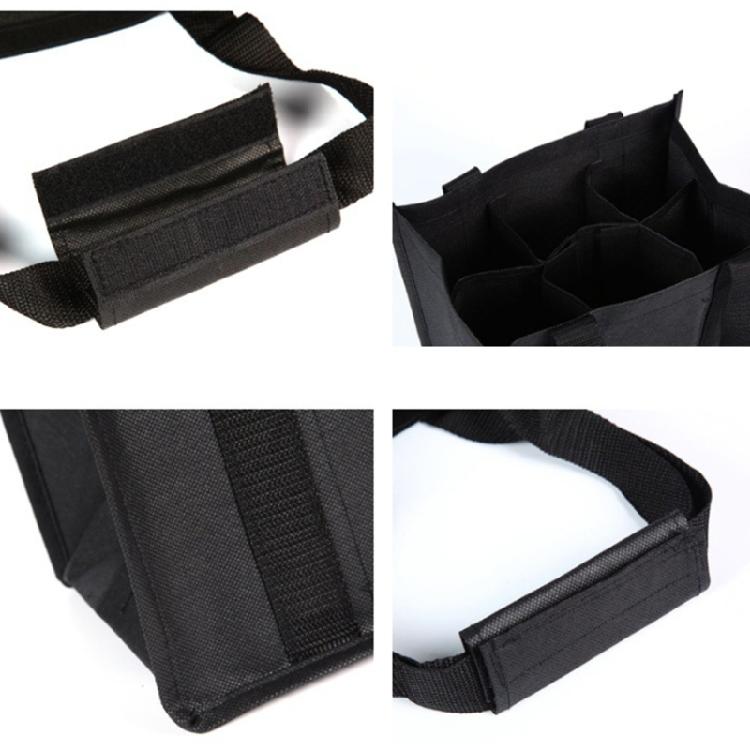 Kompakte 6-Flaschen-Organizer mit verstärkten Griffen, tragbare, strapazierfähige Stoff-Getränketragetasche für Familienfeiern