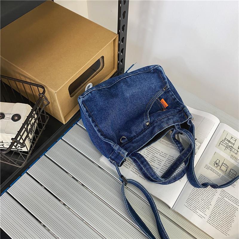 Umhängetasche für Damen, Japan und Südkorea, exquisite Tasche aus gewaschenem Denim, Ins, künstlerischer Stil, Persönlichkeit, Kreativität, tragbare Tasche, Umhängetasche