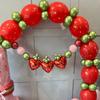 Pink Digital Strawberry Balloon Set 32 Inch Digital Balloon Strawberry Aluminum Film Balloon Birthday and Anniversary Decoration