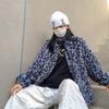 Faux Wollmantel Frauen Winter Blau Leopard Faux Pelzmantel Gepolsterte Jacke Koreanische Lose Plus Samt Street Coat