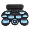 Electronic Drum Pad Hand Rolled Drum Pad Double Speakers Rechargeable Silicone Roll Up Drum Pad Fold