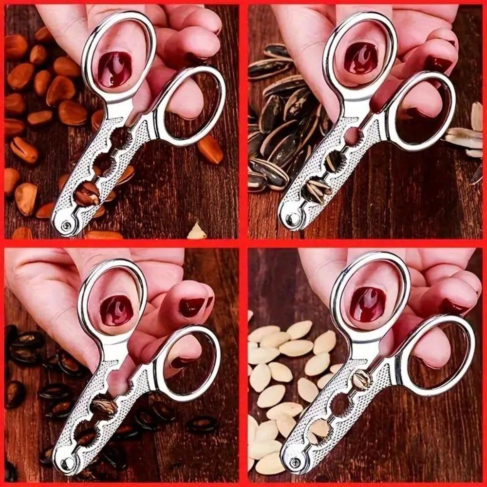 1PC Alloy Multifunkční kousání melounových semínek Domácí potřeby Kleště na melounová semínka Ostřelovací zařízení Artefakt Nůžky z líné borovice Nůžky Ostřelování