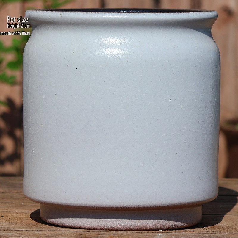 Stor Keramikkruka för Heminredning: Grov keramik för spindelväxt, gullranka, suckulenter och paradisfågelblomma. Perfekt för gröna växter och blommor.
