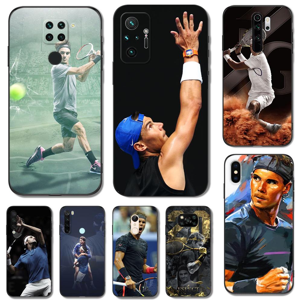 

Black tpu Case For Xiaomi Redmi 9T Note 9T Note 10 8 8T 7 5G 4G Pro 10S Rafael Nadal