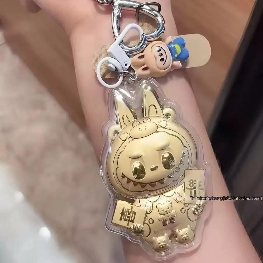 Trendy 999 Gold Keyring: Pull Cloth Pendant Mobile Phone Charm
