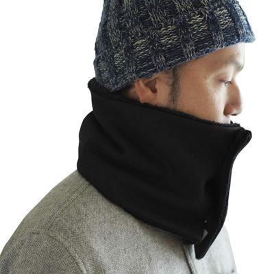 Nakota Wool Twill Neck Warmer for Men and Cold Weather Size Black Women, Button-Up, Protection, Autumn/Winter, Motorcycle, Large, Detachable, Thin,