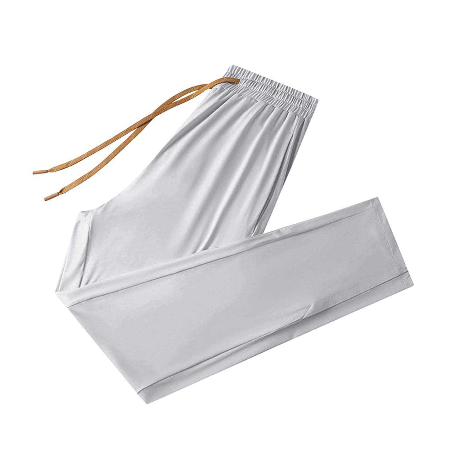 

Женские повседневные однотонные прямые повседневные брюки с эластичной резинкой на талии и карманами XL